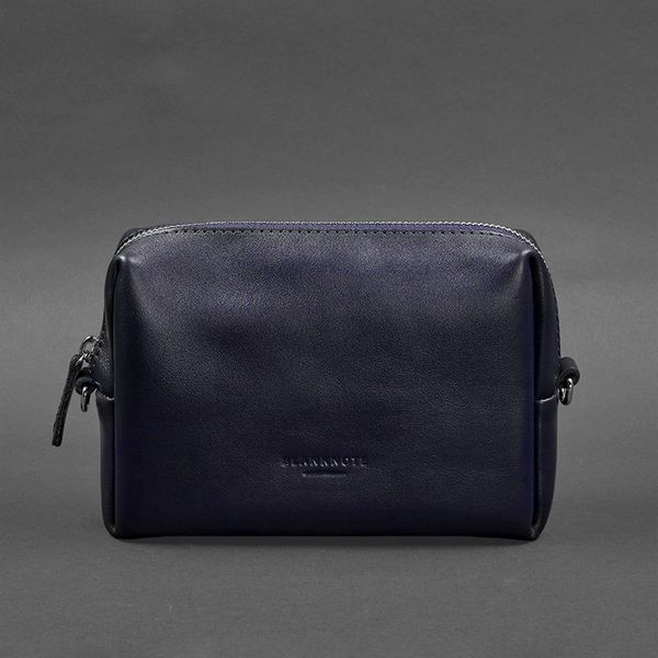 Кожаная косметичка-несессер 3.0 Синий Краст BN-CB-3-navy-blue фото