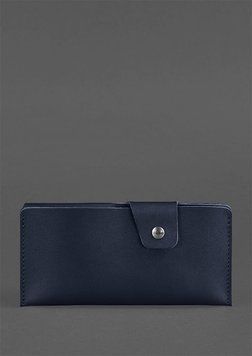 Шкіряне портмоне-купюрник 8.0 темно-синє BN-PM-8-navy-blue фото