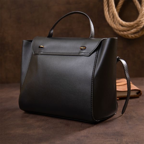 Сумка с клапаном из кожзаменителя Vintage sale_14949 Чёрная sale_14949 фото