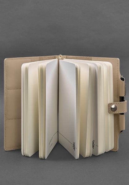 Шкіряний блокнот (Софт-бук) 4.0 світло-бежевий BN-SB-4-st-light-beige фото