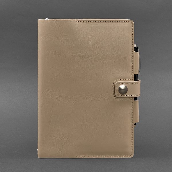 Шкіряний блокнот (Софт-бук) 4.0 світло-бежевий BN-SB-4-st-light-beige фото