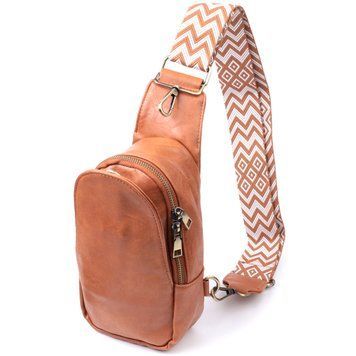 Сумка через плече в модному кольорі з екошкіри Vintage 22793 Рудий 22793 фото