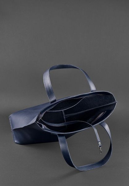 Кожаная женская сумка шоппер D.D. темно-синяя BN-BAG-17-navy-blue фото