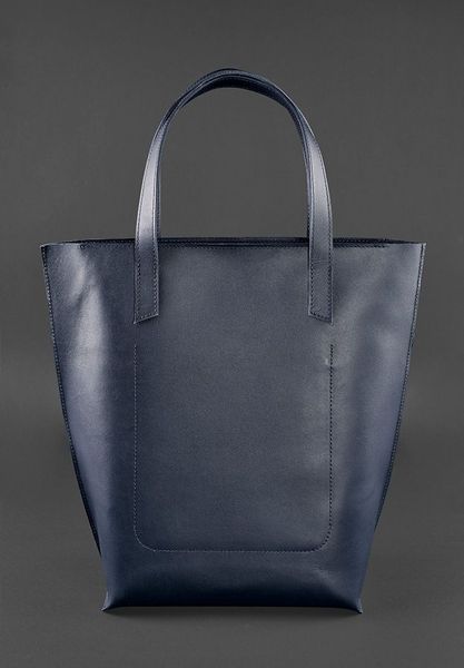 Кожаная женская сумка шоппер D.D. темно-синяя BN-BAG-17-navy-blue фото