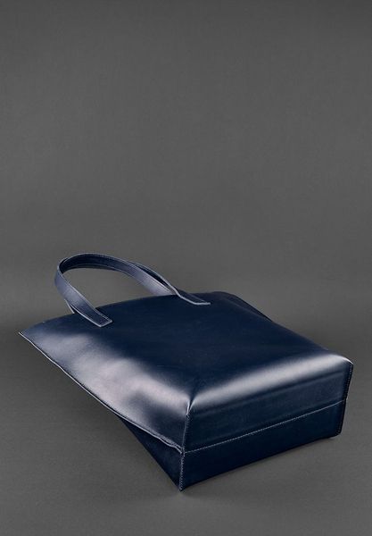 Кожаная женская сумка шоппер D.D. темно-синяя BN-BAG-17-navy-blue фото