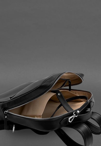 Кожаный городской рюкзак на молнии Cooper maxi черный BN-BAG-19-1-g фото