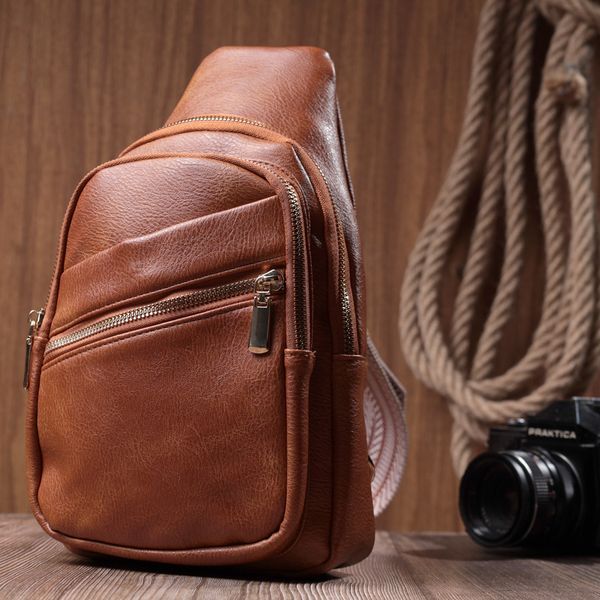Жіноча сумка з однією лямкою через плече з екошкіри Vintage 22758 Рудий 22758 фото