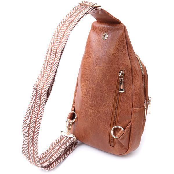 Жіноча сумка з однією лямкою через плече з екошкіри Vintage 22758 Рудий 22758 фото