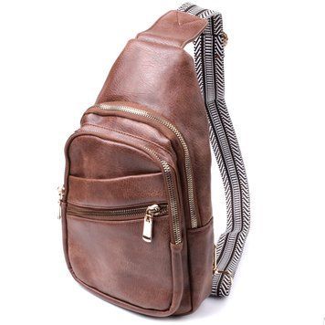 Жіноча сумка з однією лямкою через плече з екошкіри Vintage 22760 Коричневий 22760 фото
