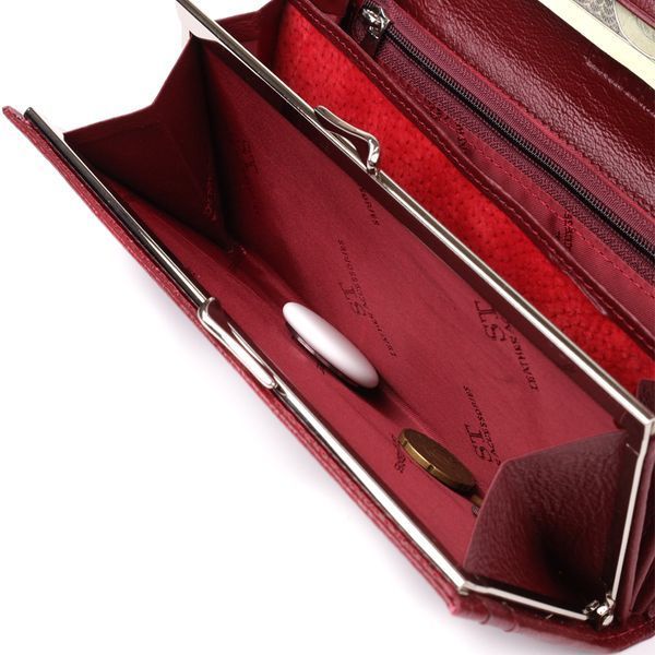 Женский кошелек из натуральной кожи ST Leather 23089 Бордовый 23089 фото