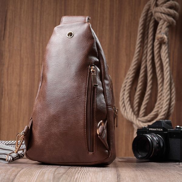Жіноча сумка з однією лямкою через плече з екошкіри Vintage 22760 Коричневий 22760 фото