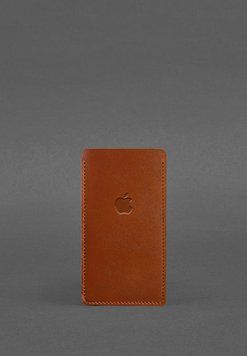 Кожаный чехол для iPhone 12 Светло-коричневый BN-GC-2-k фото