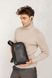 Кожаный мужской рюкзак (сумка-слинг) на одно плечо Chest Bag черный BN-BAG-42-g фото 1