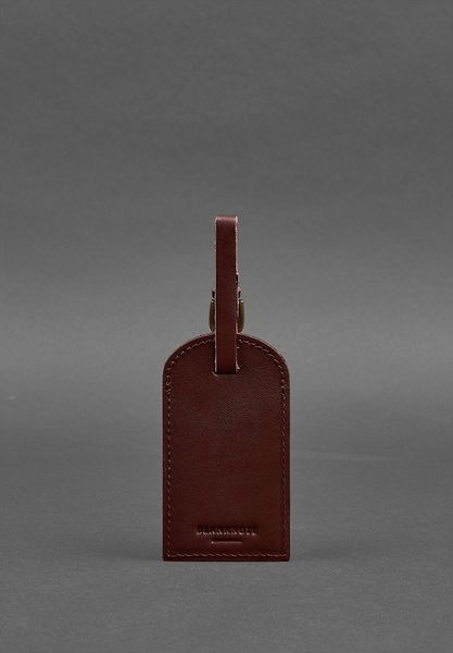 Кожаная бирка для багажа 2.0 Бордовая Краст BN-TAG-2-vin фото