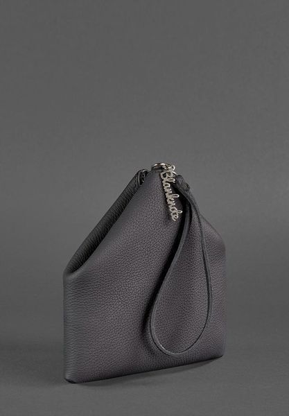 Кожаная женская сумка-косметичка Пирамида черная BN-BAG-25-onyx фото