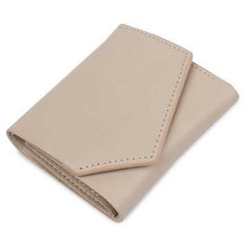 Женское компактное кожаное портмоне с монетницей GRANDE PELLE 11520 Бежевый 11520 фото