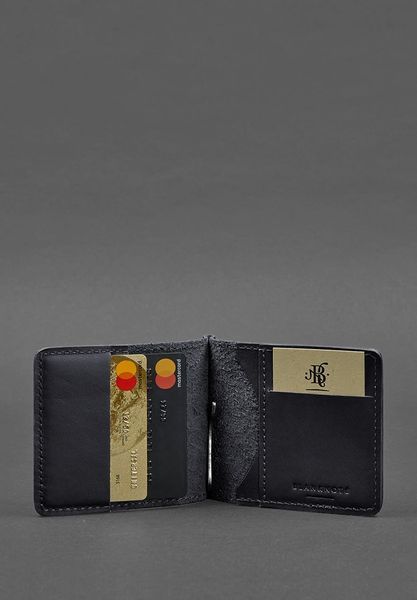 Мужское кожаное портмоне синее Краст 1.0 зажим для денег BN-PM-1-navy-blue фото