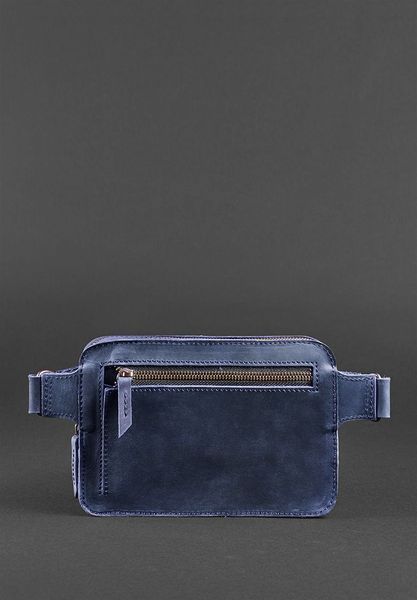 Кожаная поясная сумка Dropbag Mini синяя BN-BAG-6-nn фото