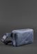 Кожаная поясная сумка Dropbag Mini синяя BN-BAG-6-nn фото 3
