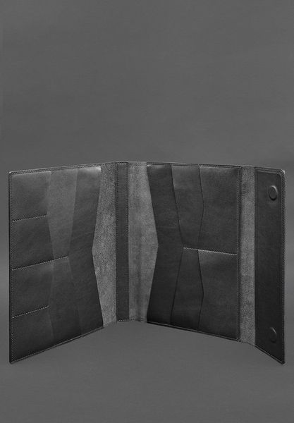 Кожаная папка для документов "Семейная" А4 Черная BN-DC-4-g фото