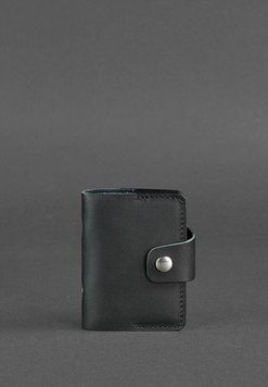 Кожаный кард-кейс 7.1 (Книжечка) черный BN-KK-7-1-g фото