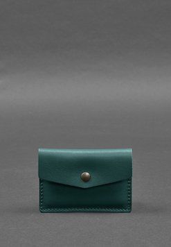 Шкіряний кард-кейс 9.0 зелений краст BN-KK-9-malachite фото
