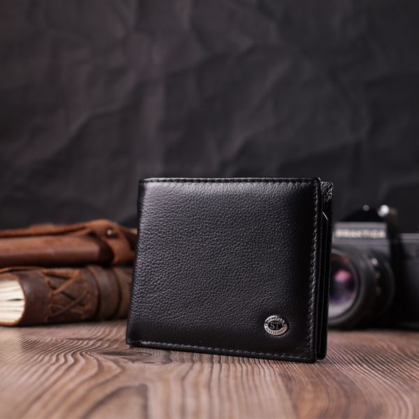 Чоловічий гаманець із натуральної шкіри ST Leather 22457 Чорний 22457 фото
