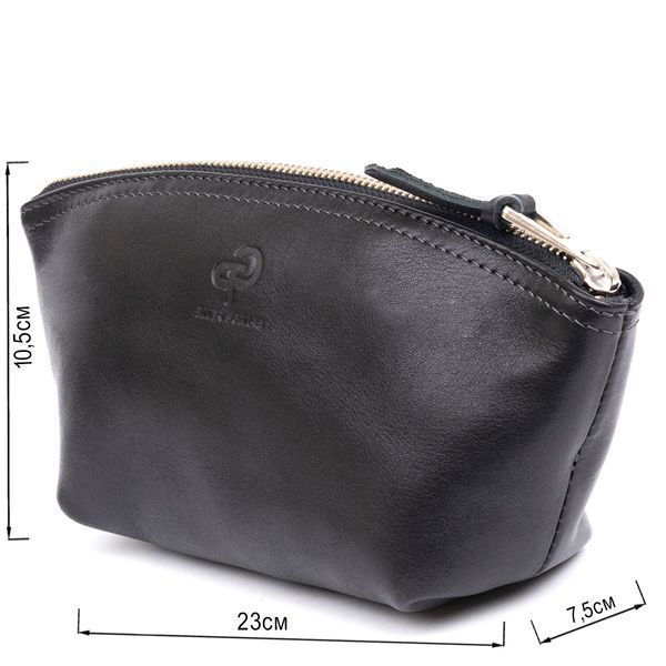 Женская косметичка из кожи Amelin GRANDE PELLE 11302 Чёрная 11302 фото