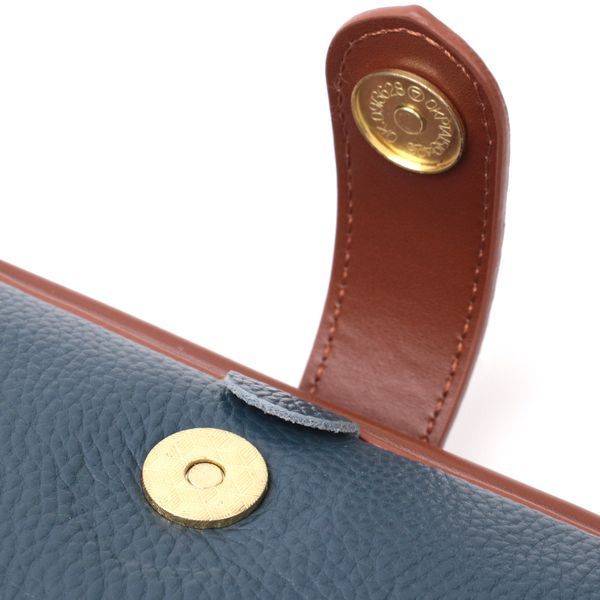 Кожаный клатч в модному цвете из клямкою Vintage 22428 Синий 22428 фото