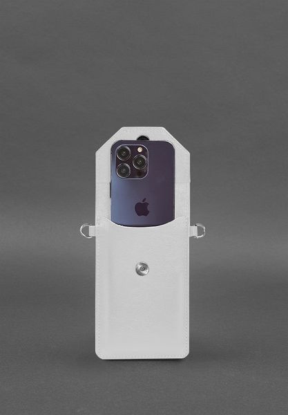 Кожаная сумка-чехол для телефона белая BN-GC-31-light фото