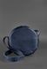 Шкіряна жіноча кругла сумка-рюкзак Maxi темно-синя BN-BAG-30-navy-blue фото 2