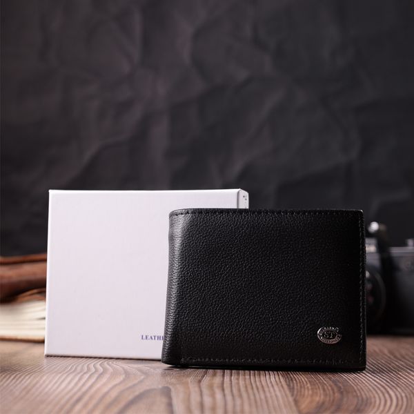 Чоловіче портмоне з натуральної шкіри ST Leather 22486 Чорний 22486 фото