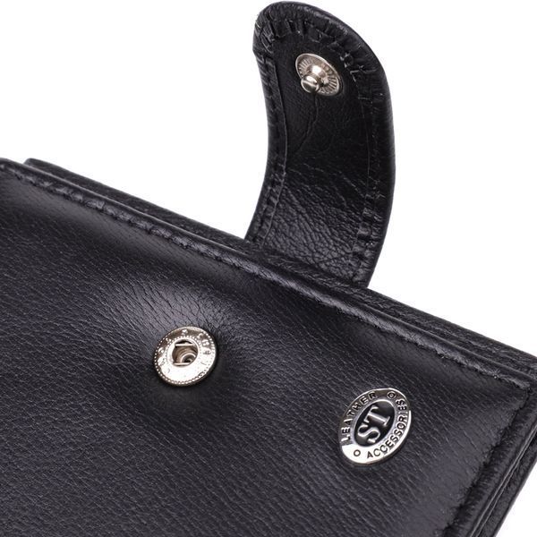 Мужской кошелек вертикального формата из натуральной кожи ST Leather 23095 Чёрный 23095 фото