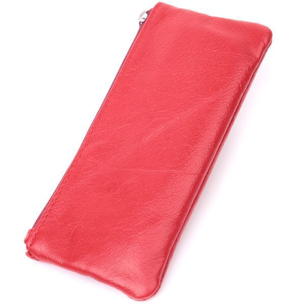 Яскрава шкіряна ключниця на блискавці ST Leather 22557 Червоний 22557 фото