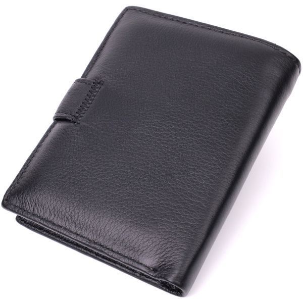 Мужской кошелек вертикального формата из натуральной кожи ST Leather 22462 Чёрный 22462 фото
