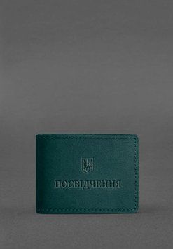 Універсальна шкіряна обкладинка для посвідчення зелена BN-IDC-3-malachite фото