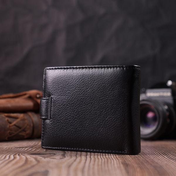 Кошелек для мужчин зручного размера из натуральной кожи ST Leather 22461 Чёрный 22461 фото