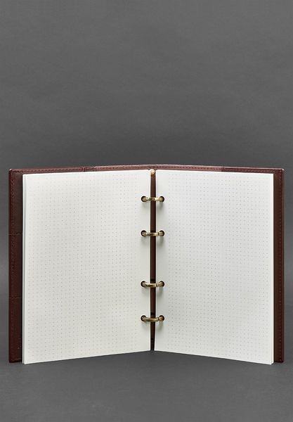 Кожаный блокнот на кольцах (софт-бук) 9.0 с твердой бордовой обложкой BN-SB-9-hard-vin фото