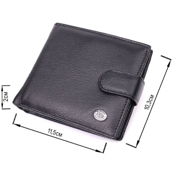 Мужской трендовый бумажник из натуральной кожи ST Leather 22553 Черный 22553 фото
