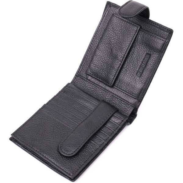 Мужской трендовый бумажник из натуральной кожи ST Leather 22553 Черный 22553 фото