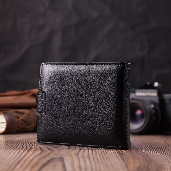 Мужской трендовый бумажник из натуральной кожи ST Leather 22553 Черный 22553 фото