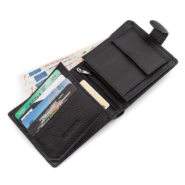 Кошелек мужской кожаный ST Leather 18345 Чёрный 18345 фото