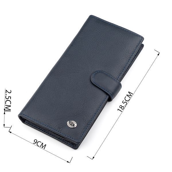Чоловічий купюрник ST Leather 18365 (ST147) шкіряний Синій 18365 фото