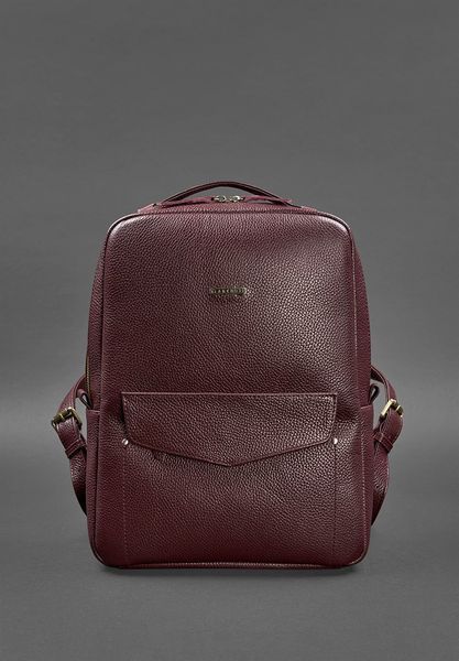 Кожаный женский городской рюкзак на молнии Cooper марсала флотар BN-BAG-19-marsala фото