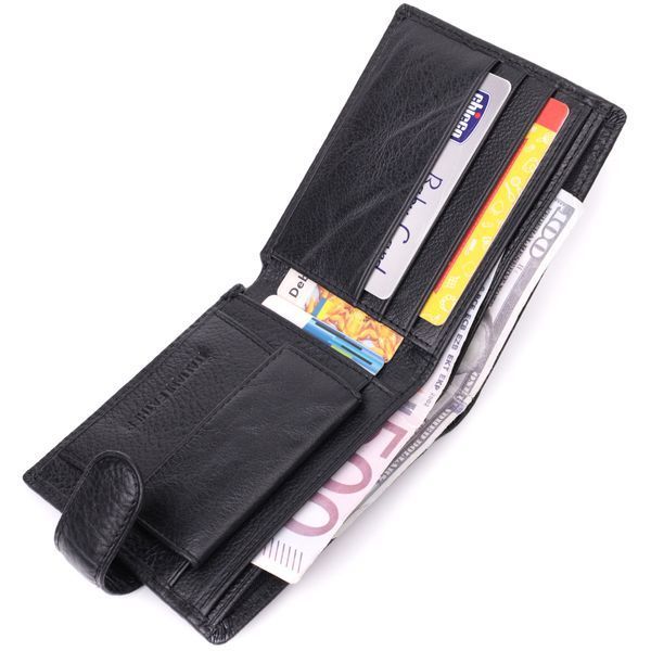 Чоловічий гаманець зручного розміру ST Leather 22471 Чорний 22471 фото