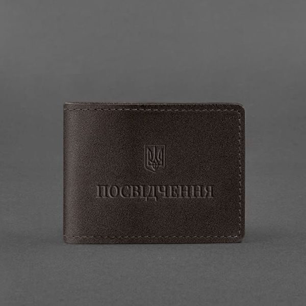 Універсальна шкіряна обкладинка для посвідчення темно-коричнева BN-IDC-3-choko фото