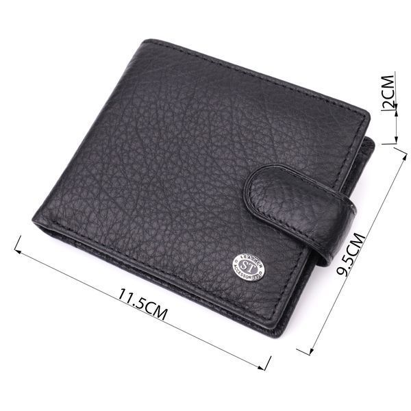 Чоловічий гаманець зручного розміру ST Leather 22471 Чорний 22471 фото