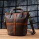 Жіноча шкіряна сумка з коричневою вставкою на лицьовій стороні Vintage 22999 Бежево-сірий 22999 фото 9