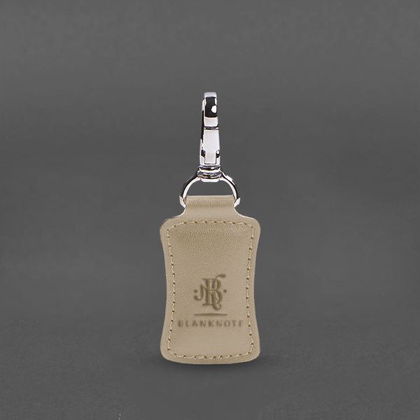 Шкіряний брелок Premium Світло-бежевий BN-BK15-light-beige фото