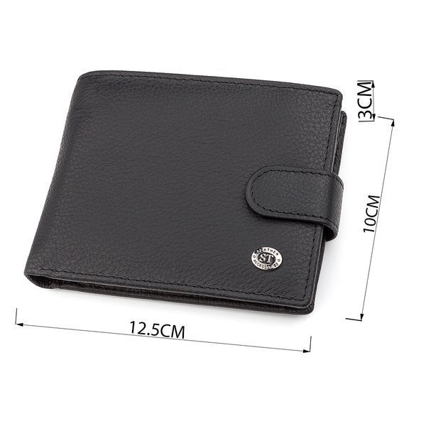 Чоловічий гаманець ST Leather 18328 (ST137) італійська шкіра Чорний 18328 фото